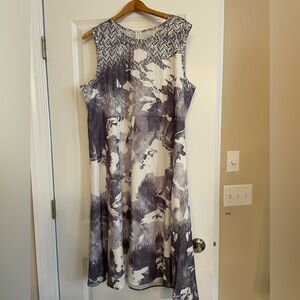 2X to 3X lightweight sleeveless purple-gray Dress